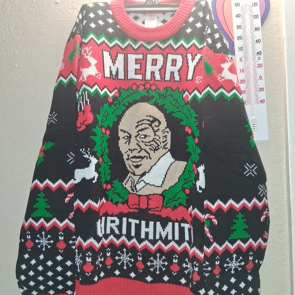 Ugly Sweater Festive Men's Crewneck Sweater - Black, Red, Green